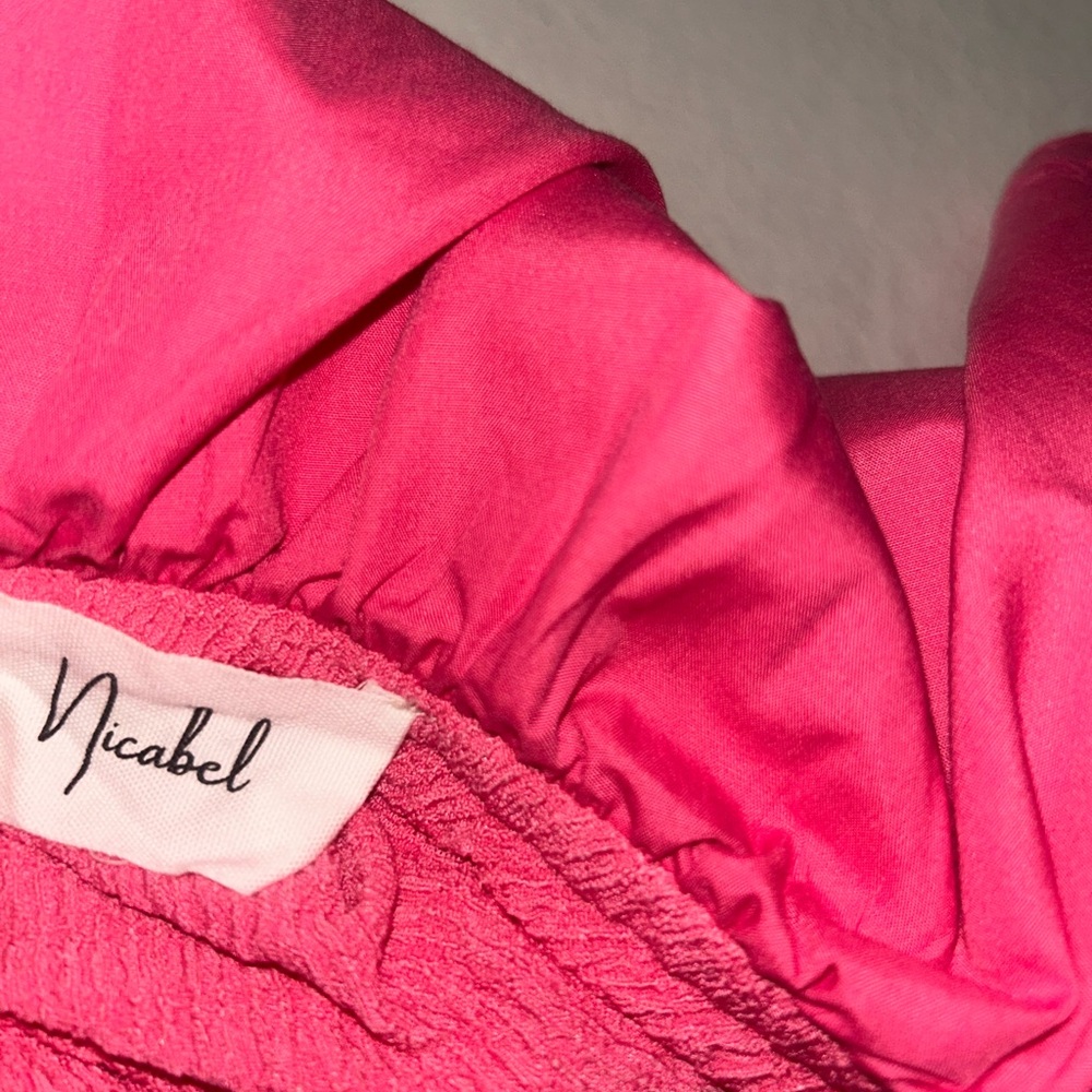 Nicabel Pink One-Shoulder Ruffle Top - Picture 7 of 7